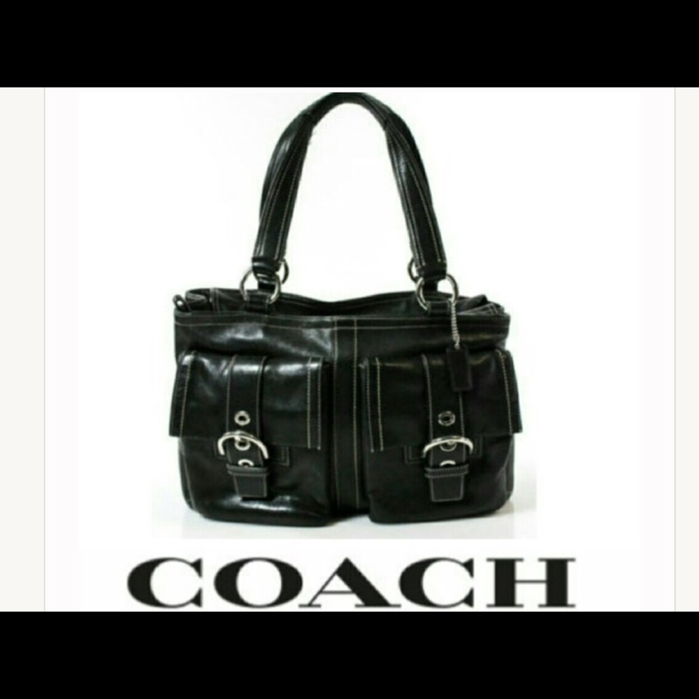 Coach black leather soho bag 8A09